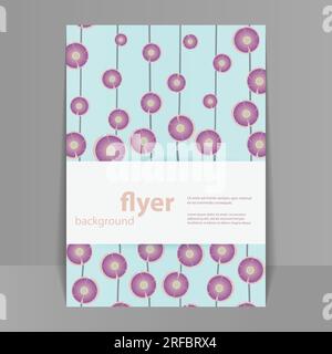 Progettazione di volantini o copertine con motivo dei fiori Illustrazione Vettoriale