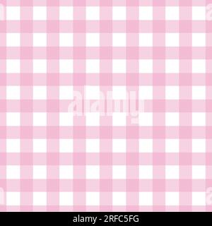 Motivo Vichy rosa per la stampa di abiti o tovaglie Illustrazione Vettoriale