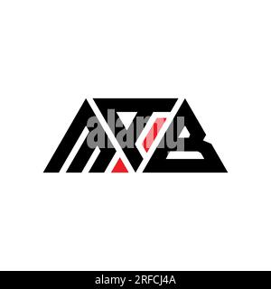 Logo MAB triangolare a lettera con forma triangolare. Monogramma di design con logo triangolare MAB. Modello logo vettoriale a triangolo MAB di colore rosso. MAB triangul Illustrazione Vettoriale