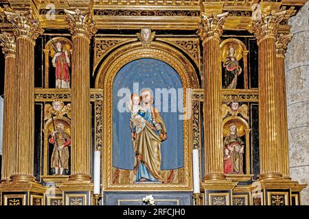 Fiera di Primiero - Chiesa di Santa Maria Assunta (1495) - altare di San Giacomo dei minatori (oggi San Giuseppe) Foto Stock