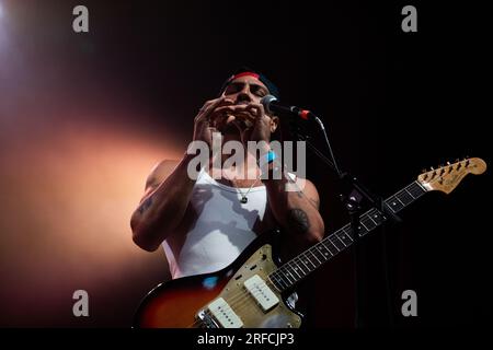 l.a edwards si esibisce dal vivo all'o2 ritz manchester uk, 16 luglio 2023 Foto Stock