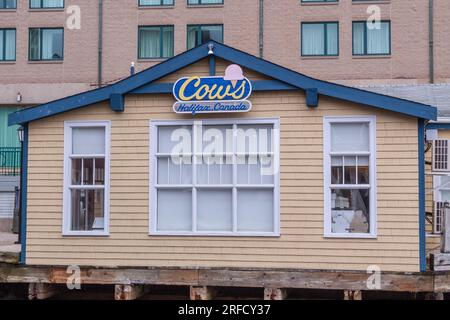 Cows Ice Cream Lounge di Halifax, Canada, produttori di un famoso gelato nel Canada orientale, Foto Stock