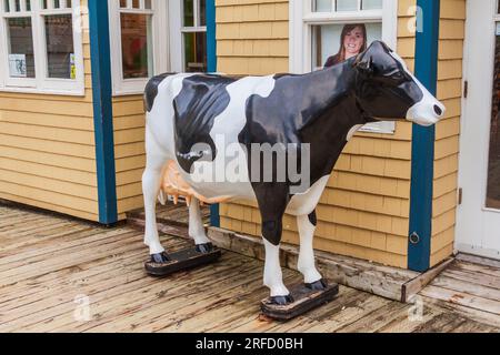 Cows Ice Cream Lounge di Halifax, Canada, produttori di un famoso gelato nel Canada orientale, Foto Stock