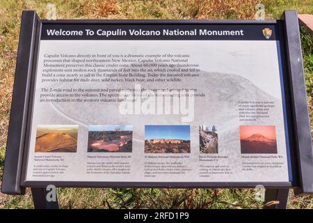 Centro visitatori presso il Capulin Volcano National Monument nel New Mexico. Foto Stock