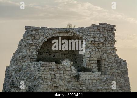 Splendida alba a la torre dell'orso, Puglia, Italia Foto Stock