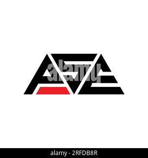 Logo a lettera triangolare PSE con forma triangolare. Monogramma di design con logo triangolare PSE. Modello di logo vettoriale triangolare PSE di colore rosso. PSE triangul Illustrazione Vettoriale