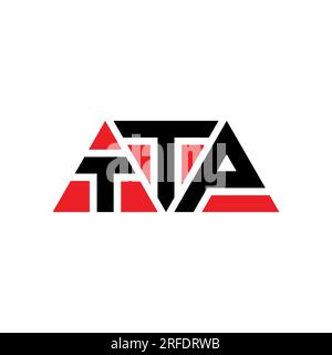 Logo TTP triangolare a lettere con forma triangolare. Monogramma di design con logo triangolare TTP. Modello di logo vettoriale a triangolo TTP di colore rosso. TTP triangul Illustrazione Vettoriale