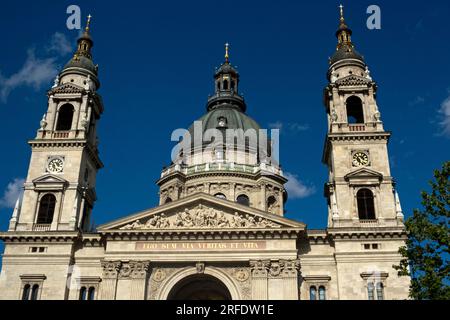 Primo piano della Basilica di Santo Stefano, Budapest, Ungheria Foto Stock