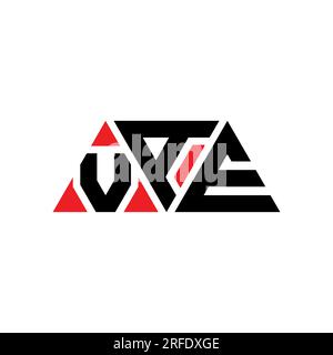 Logo VAE a lettera triangolare con forma triangolare. Monogramma di design con logo triangolare VAE. Modello di logo vettoriale triangolare VAE di colore rosso. VAE triangul Illustrazione Vettoriale
