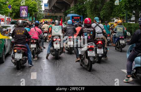 Bangkok Car Mob e proteste Mer 2 agosto 2023 Foto Stock