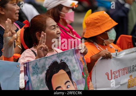 Bangkok Car Mob e proteste Mer 2 agosto 2023 Foto Stock