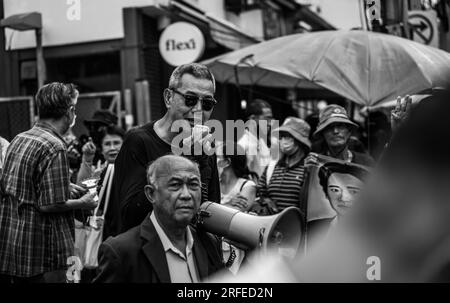 Bangkok Car Mob e proteste Mer 2 agosto 2023 Foto Stock