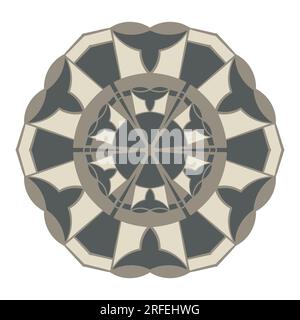 Ornamento astratto mandala. Illustrazione vettoriale decorativa colorata. Illustrazione Vettoriale