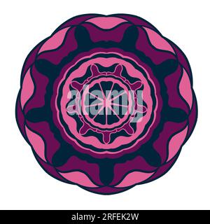 Ornamento astratto mandala. Illustrazione vettoriale decorativa colorata. Illustrazione Vettoriale