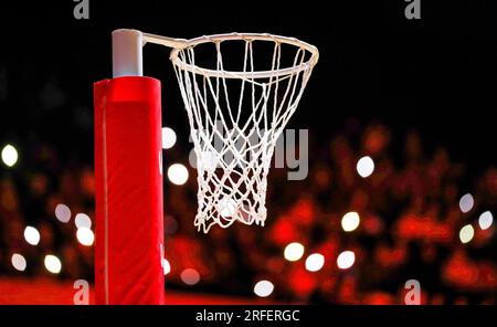 Foto del file datata 15-01-2023 di Una visione generale di una rete in vista della Vitality Netball International Series. L'Inghilterra ha cancellato un deficit di otto punti per rivendicare la sua prima vittoria nella Coppa del mondo di Netball contro l'Australia al 14° tentativo e assicurarsi il primo posto nel gruppo A A a città del Capo. Data di emissione: Giovedì 3 agosto 2023. Foto Stock