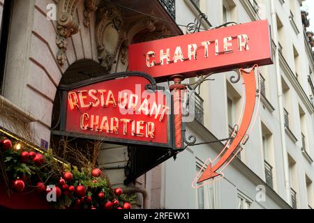 Francia, Parigi, i Grands Boulevards, il Bouillon Chartier, 7 Rue du Faubourg Montmartre Foto Stock