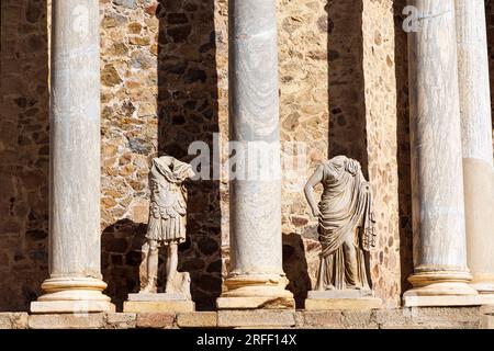 Spagna, Estremadura, Merida, complesso archeologico di Merida, patrimonio dell'umanità dell'UNESCO, le rovine romane di Augusta Emerita, il teatro Foto Stock