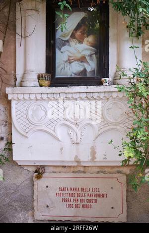 Italia, Sicilia, Ragusa, Ragusa Ibla (città bassa), sito patrimonio dell'umanità dell'UNESCO, chiesa di San Giacomo Apostolo, Santa Maria della luce Foto Stock