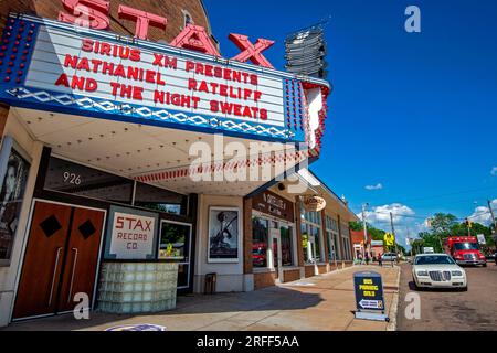 Stati Uniti, Tennessee, Memphis, il museo degli Stax Recording Studios che ha registrato Isaac Hyes, Otis Redding, Aretha Franklin, Ike e Tina Turner, e centinaia di altri Foto Stock