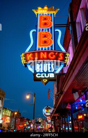 Stati Uniti, Tennessee, Memphis, BB King's club su Beale Street Foto Stock