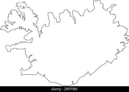 icona della mappa islandese disegno illustrativo vettoriale Illustrazione Vettoriale