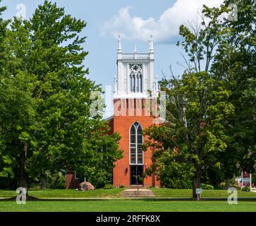 St Peter's Episcopal Church, fondata nel 1832 a Waterford, Pennsylvania, USA Foto Stock