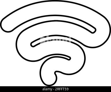 disegno illustrativo vettoriale del logo wi-fi wave Illustrazione Vettoriale