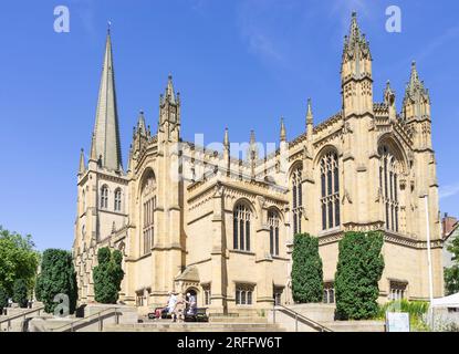 Cattedrale di Wakefield Wakefield Northgate Wakefield centro città Wakefield Yorkshire Inghilterra Regno Unito GB Europa Foto Stock