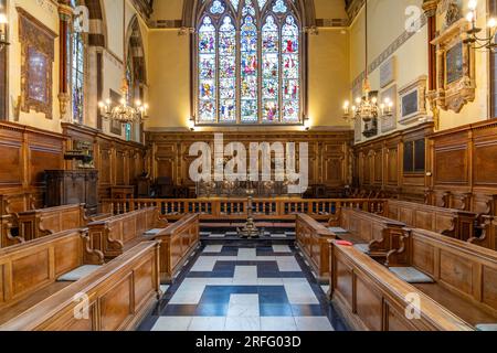 Innenraum der Kapelle des Balliol College, Università di Oxford, Oxford, Oxfordshire, Inghilterra, Großbritannien, Europa Foto Stock