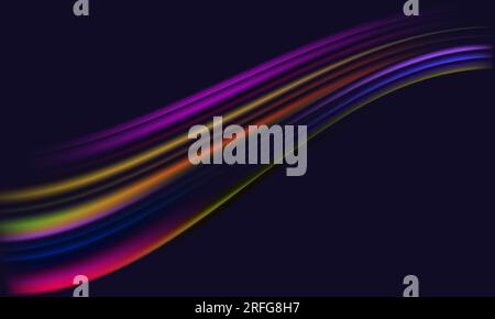 Sfondo astratto scuro a più colori, ondulato e stratificato. Illustrazione vettoriale 3d. Illustrazione Vettoriale