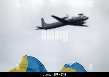 San Pietroburgo, Russia - 30 luglio 2017: Il-38 (codificazione NATO maggio) - aereo antisommergibile sovietico, medio raggio. Sorveglianza marittima, ricerca Foto Stock