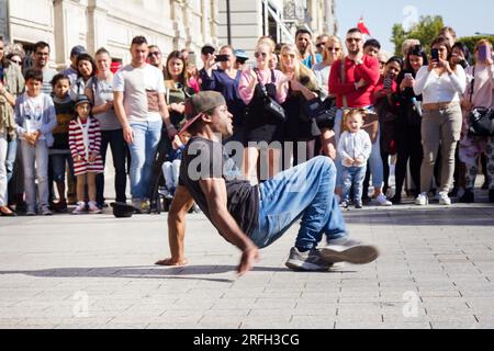 Parigi, Francia - 24 settembre 2017: Spettacolo di danza Street Break Foto Stock