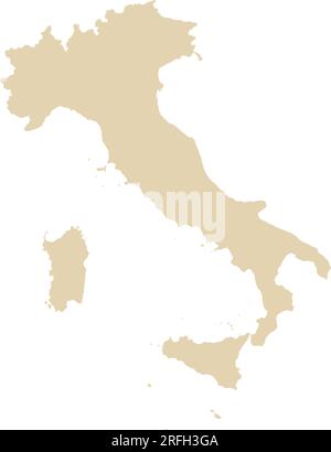 Mappa colori CMYK BEIGE dell'ITALIA Illustrazione Vettoriale