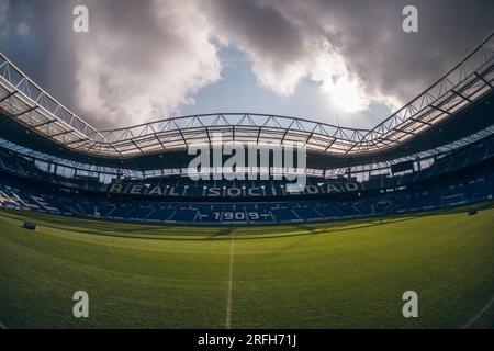 Campo di calcio reale Arena, dove gioca Real Sociedad de Futbol, a San Sebastian (Spagna). Foto Stock