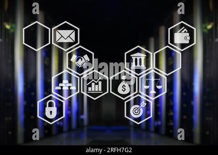 Concetto di gestione delle risorse. Semplificate le operazioni e massimizzate il ROI con strategie complete di gestione delle risorse. Foto Stock
