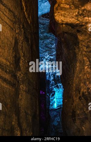 Colombia 03-08-2023-la Catedral de la Sal es un recinto construido en el interior de las minas de sal de Zipaquirá, en el dep Foto Stock