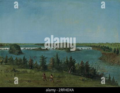 The Falls of Saint Anthony 1871 di George Catlin Foto Stock