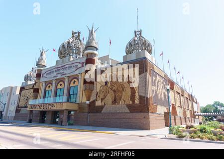 Corn Palace, Mitchell, South Dakota, l'unico Corn Palace al mondo, all'interno dell'unico granturco al mondo Foto Stock