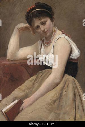 Lettura interrotta anni '1870 di Jean-Baptiste Camille Corot Foto Stock