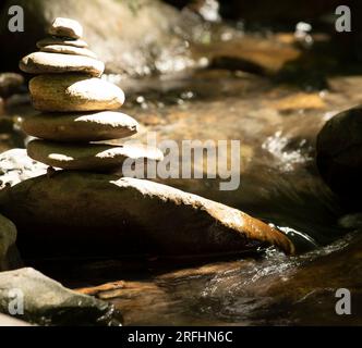 Pietre di meditazione in corso Foto Stock