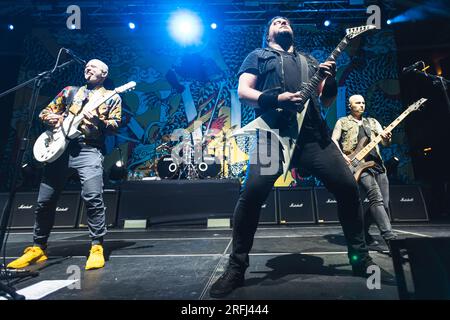 Trivium, Heavy Metal Band, si esibì a Singapore, il 17 marzo 2023 Foto Stock