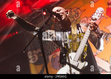 Trivium, Heavy Metal Band, si esibì a Singapore, il 17 marzo 2023 Foto Stock