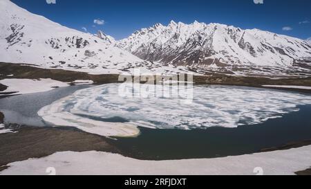 Pensi la, nota anche come Penzi la, passo montano a 4.400 m. tra la valle di Suru e la valle di Zanskar, regione di Ladakh, India. Foto Stock
