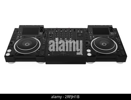 DJ Music Mixer isolato Foto Stock