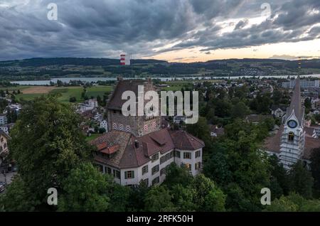 USTER, ZH, SVIZZERA - 3. Agosto 203. Castello di Uster, Svizzera, Cantone di Zurigo. Schloss / Burg a Uster / ZH, Schweiz Foto Stock