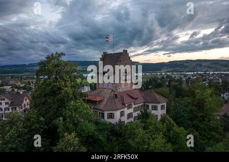 USTER, ZH, SVIZZERA - 3. Agosto 203. Castello di Uster, Svizzera, Cantone di Zurigo. Schloss / Burg a Uster / ZH, Schweiz Foto Stock