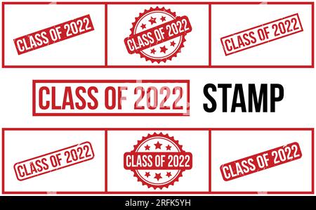 Serie di timbri in gomma classe 2022 Vector Illustrazione Vettoriale