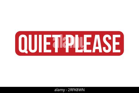 Quiet Please Rubber Stamp Seal Vector Illustrazione Vettoriale