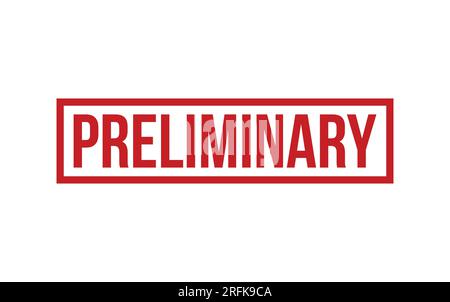 Vettore di tenuta del timbro in gomma preliminare Illustrazione Vettoriale