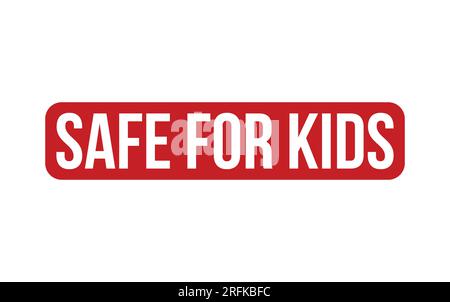 Vector con sigillo in gomma rosso Safe for Kids Illustrazione Vettoriale